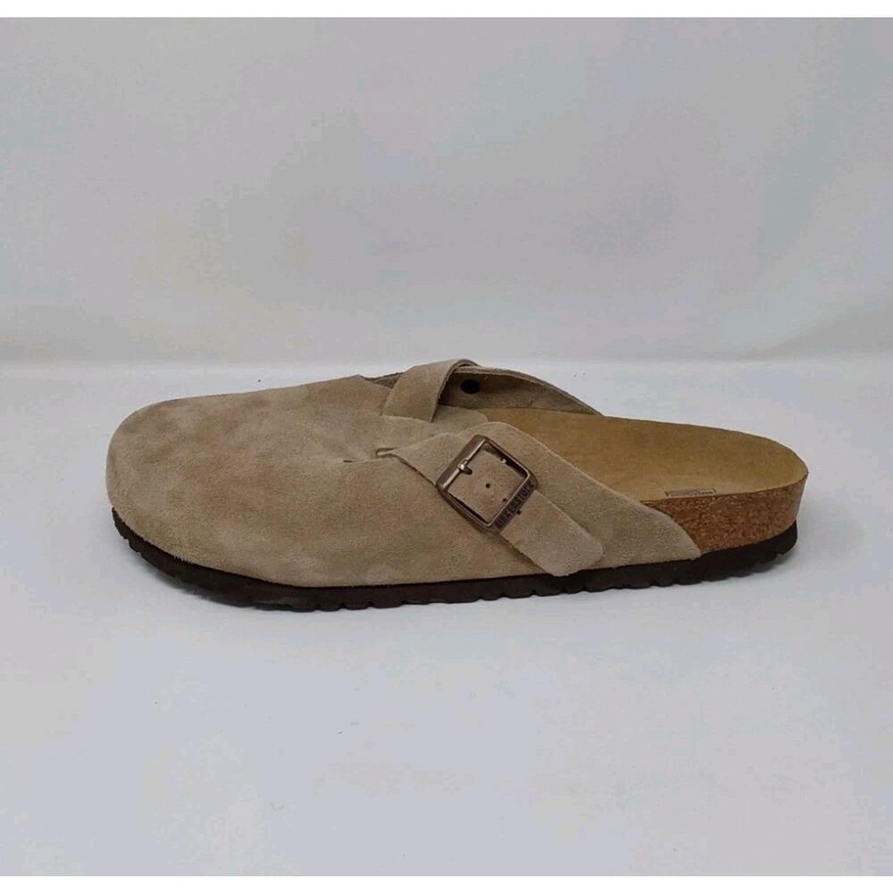 Birkenstock Boston Soft Footbed Taupe Suede Clogs Size EU 45 US 12 Regular Fit - Picture 12 of 16